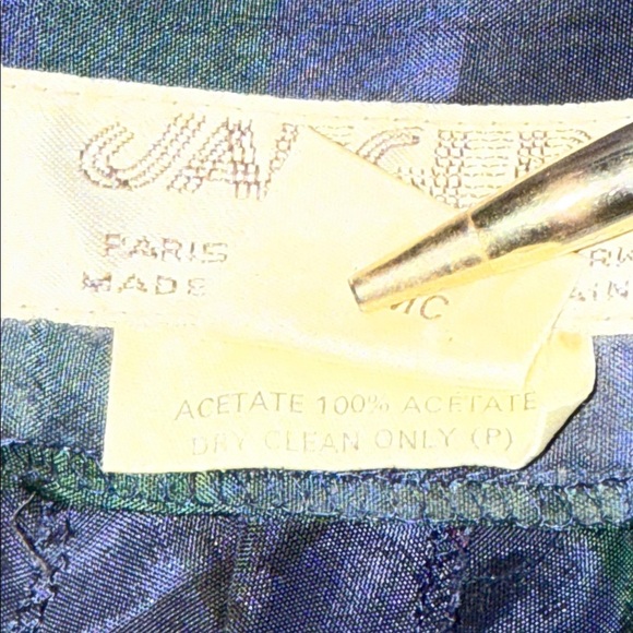 Jaeger London Vintage Full Length Plaid Taffeta Pleated Hem Maxi Skirt SZ 2 - Picture 10 of 10